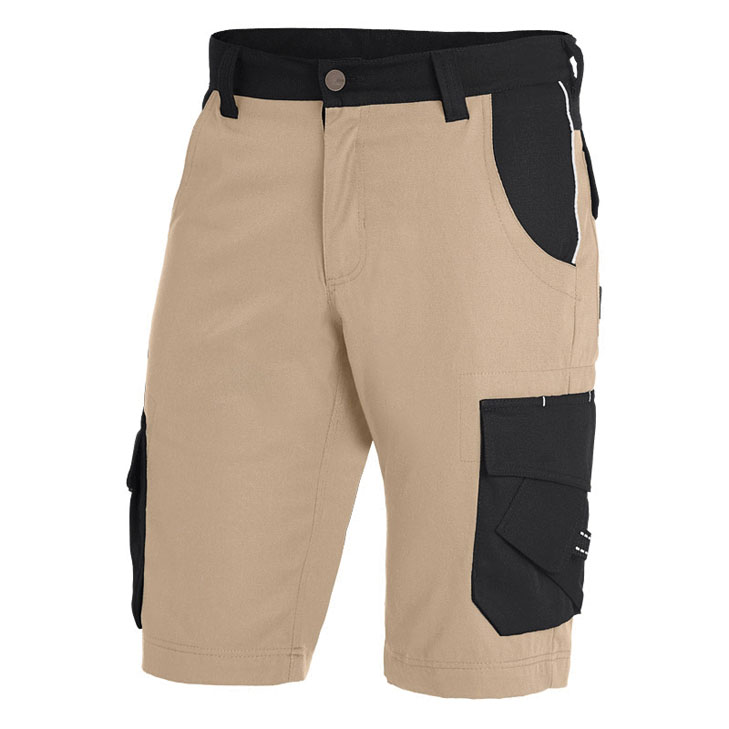 4030646272963 - Bermuda THEO 130530 robustes TWILL-Gewebe Arbeitsshorts Arbeitshose kurz Farbe 1320 beige-schwarz Größe 54