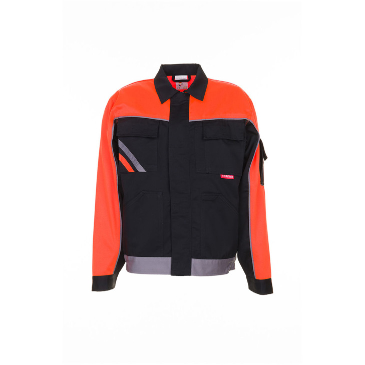 4030913875781 - Planam - V1 Bundjacke Visline schwarz orange zink Größe 46 - schwarz