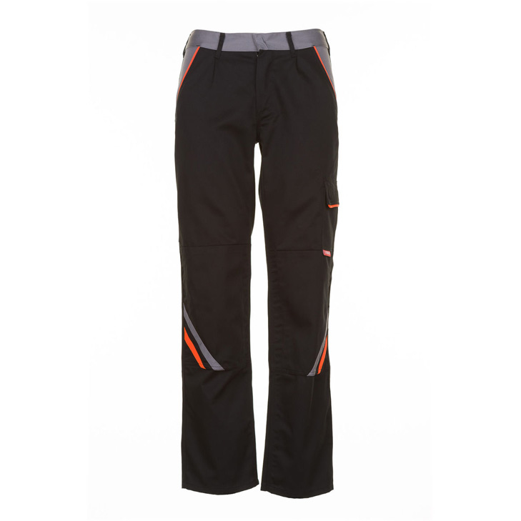 4030913877006 - Planam - Bundhose Visline schwarz orange zink Größe 28 - schwarz