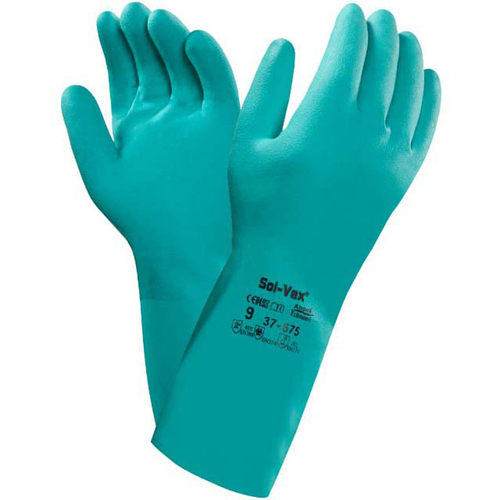 0076490495343 - Chemikalienschutz-Handschuhe Sol-Vex® 37-185 EN 388 EN 374 E