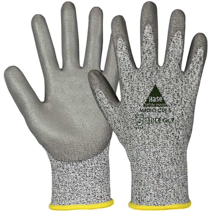 4018949508415 - Schnittschutzhandschuh Medio Cut5 PU-beschichtet Gr10 (Inh10 Paar) - Hase Safety Gloves