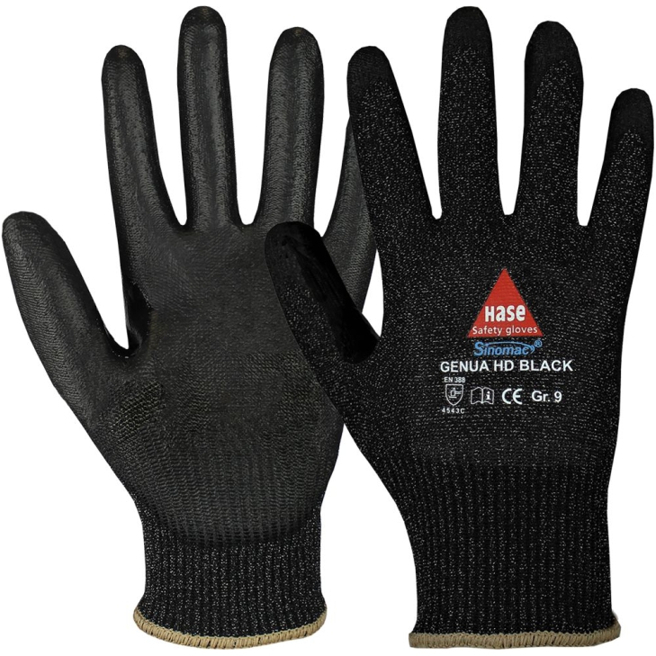 4018949850798 - Schnittschutz-Handschuhe Genua HD Black EN 388 EN 420 Kat II 