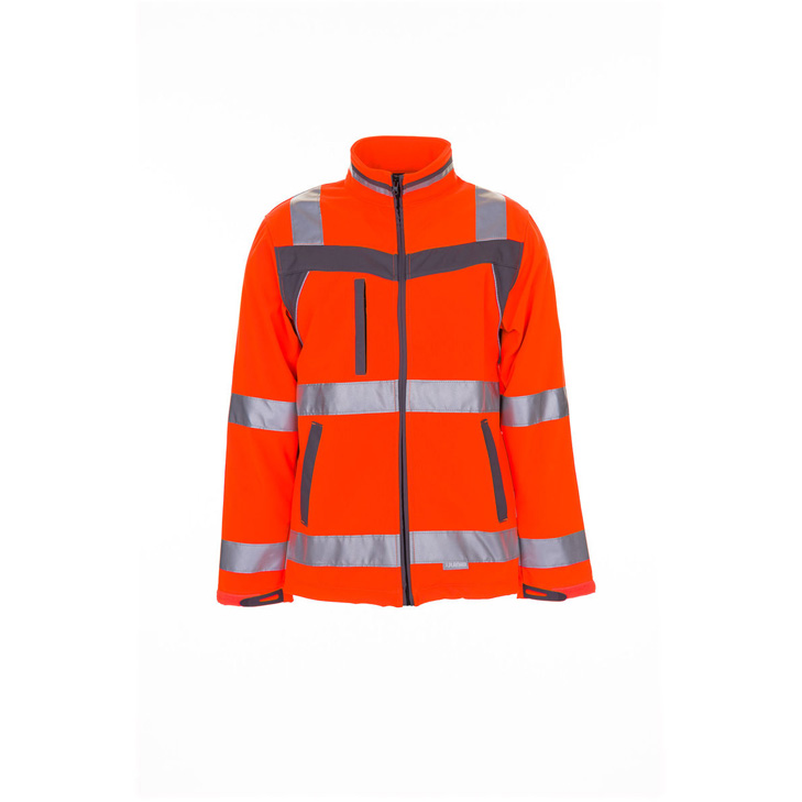 4030913942810 - Planam - Softshelljacke Plaline Warnschutz orange schiefer Größe l - orange