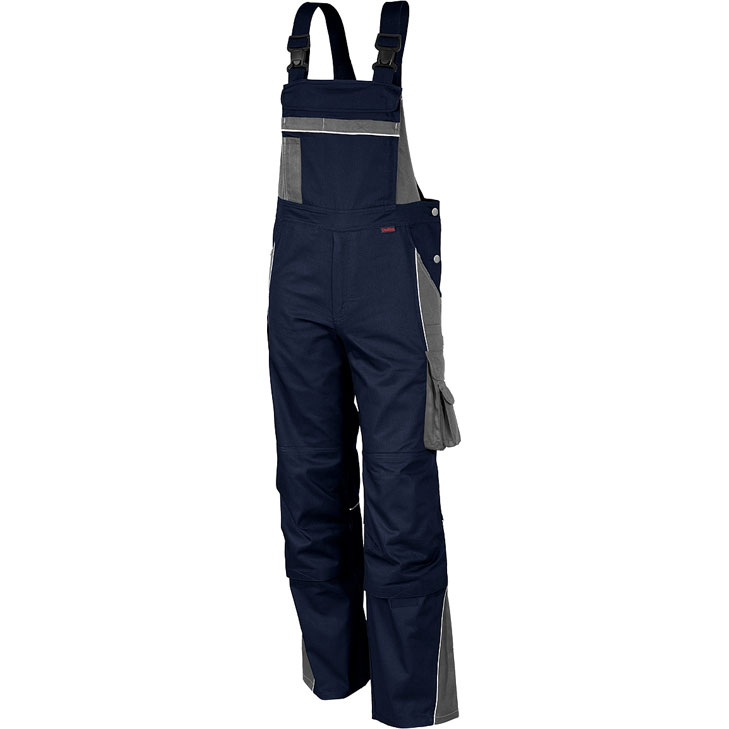 4046987032869 - Arbeitshose pro in marine grau Größe 68 - Latzhose mg 245 g - Blaumann für PROfessionals - marine grau - 68 - Qualitex