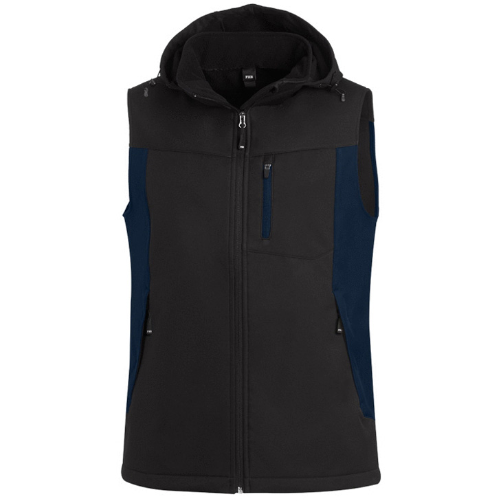 4030646352078 - unisex Softshellweste JUSTUS marineblau schwarz Größe 5XL