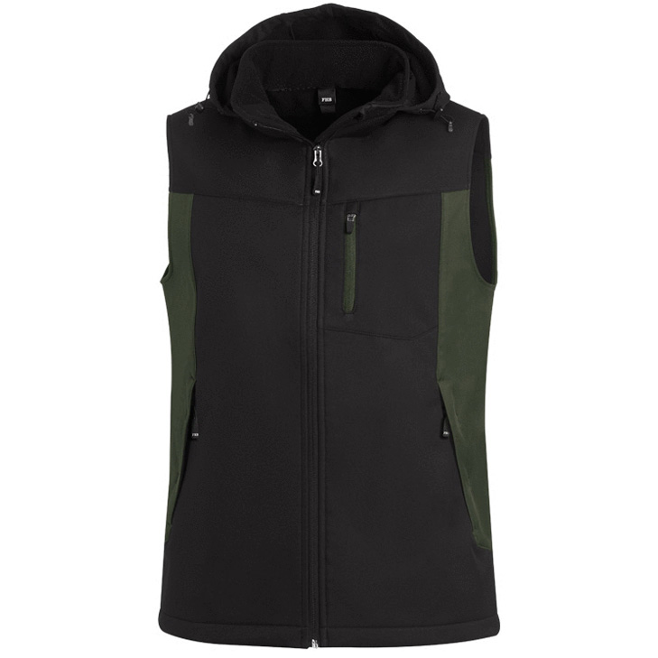 4030646351354 - unisex Softshellweste JUSTUS olivegrün schwarz Größe 3XL