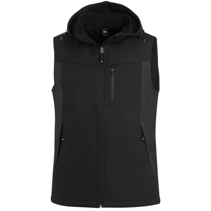 4030646351040 - unisex Softshellweste JUSTUS anthrazit schwarz Größe L