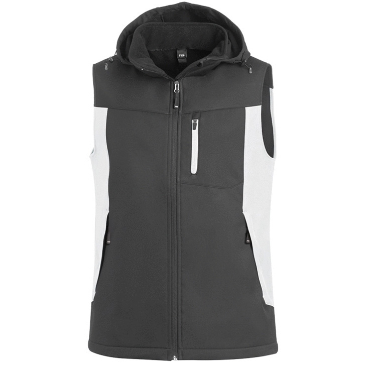 4030646350760 - unisex Softshellweste JUSTUS weiß anthrazit Größe L