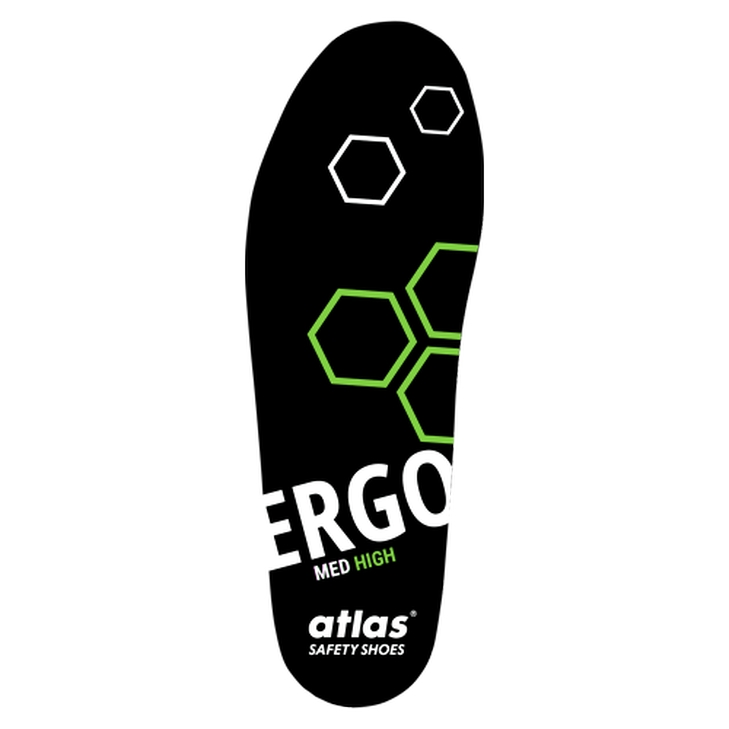 4043692257426 - Einlegesohlen ergo-med green low Gr 36-49 für Schuhe und Arbeitsschuhe Größe 36 - Atlas