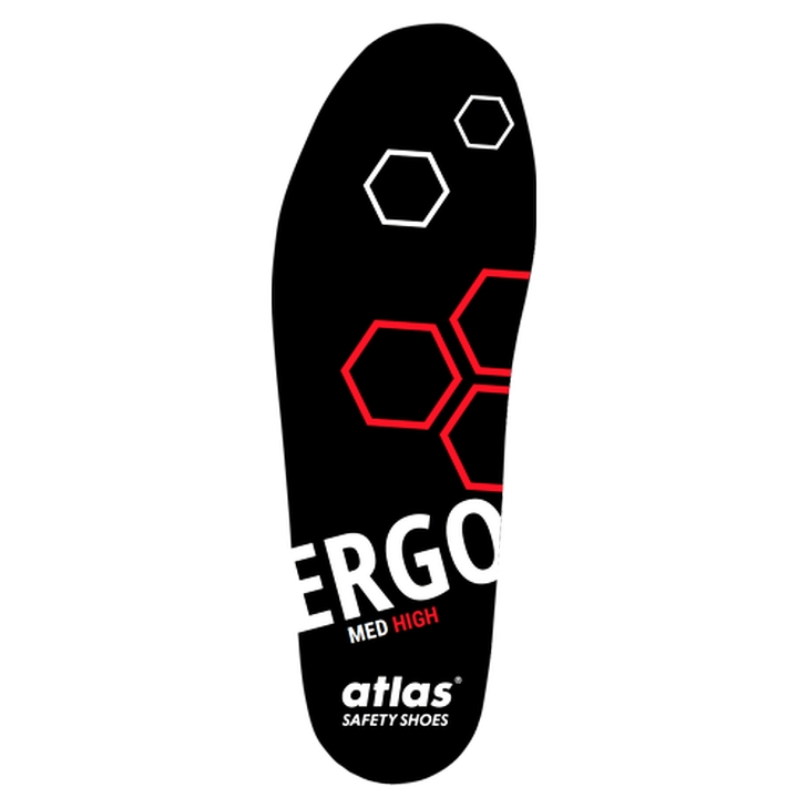 4043692257747 - Einlegesohlen ergo-med red high Gr 36-48 für Schuhe und Arbeitsschuhe Größe 40 - Atlas