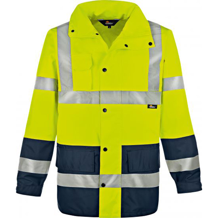 6933157016645 - vizwell Warnschutz-Regenjacke 100% Polyester EN ISO 204712013 Klass